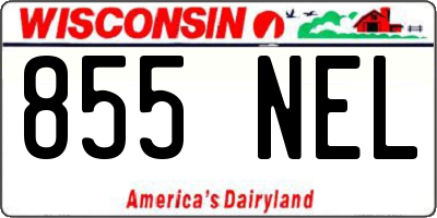 WI license plate 855NEL
