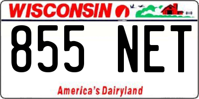WI license plate 855NET