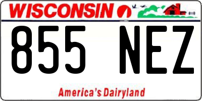 WI license plate 855NEZ
