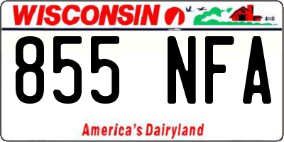 WI license plate 855NFA