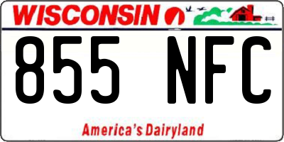 WI license plate 855NFC