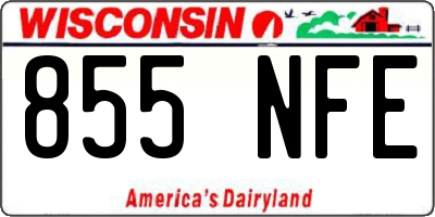 WI license plate 855NFE