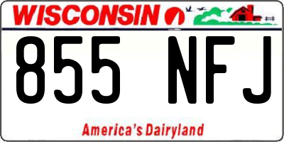 WI license plate 855NFJ