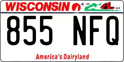WI license plate 855NFQ