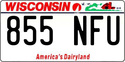 WI license plate 855NFU