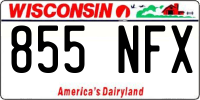 WI license plate 855NFX