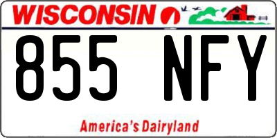 WI license plate 855NFY