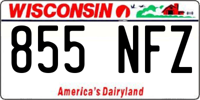WI license plate 855NFZ