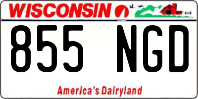 WI license plate 855NGD