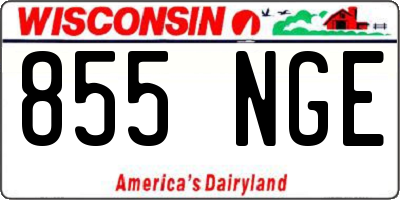 WI license plate 855NGE