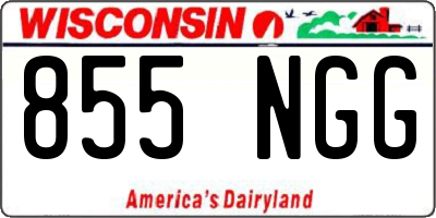 WI license plate 855NGG