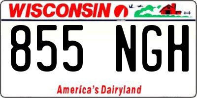 WI license plate 855NGH