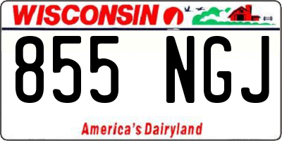 WI license plate 855NGJ