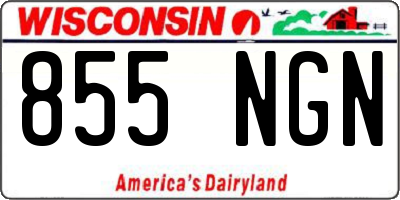 WI license plate 855NGN