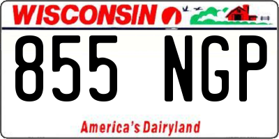 WI license plate 855NGP