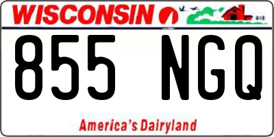 WI license plate 855NGQ