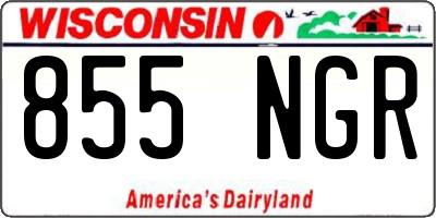 WI license plate 855NGR