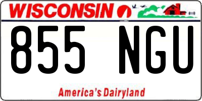 WI license plate 855NGU