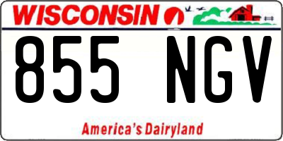WI license plate 855NGV