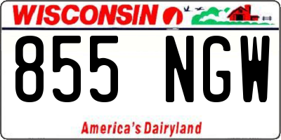 WI license plate 855NGW