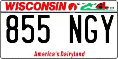 WI license plate 855NGY