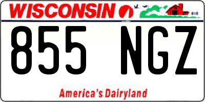 WI license plate 855NGZ