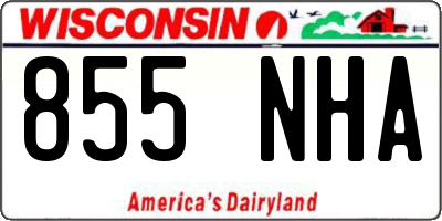 WI license plate 855NHA