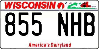 WI license plate 855NHB