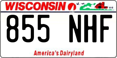 WI license plate 855NHF