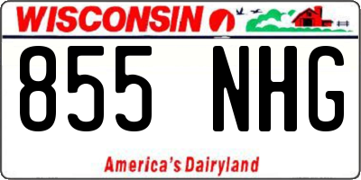 WI license plate 855NHG