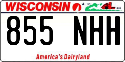 WI license plate 855NHH