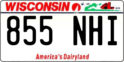 WI license plate 855NHI
