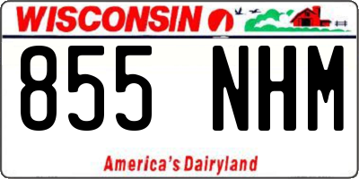WI license plate 855NHM
