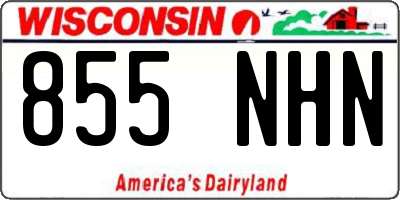 WI license plate 855NHN