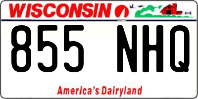WI license plate 855NHQ