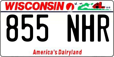 WI license plate 855NHR