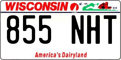 WI license plate 855NHT