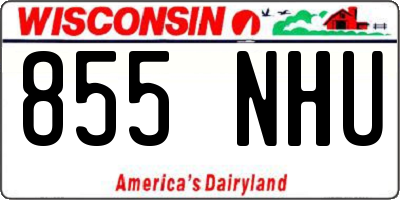 WI license plate 855NHU