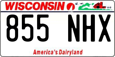 WI license plate 855NHX