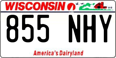 WI license plate 855NHY