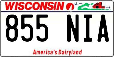 WI license plate 855NIA