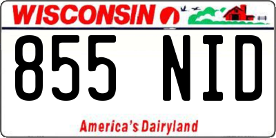 WI license plate 855NID