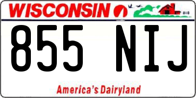 WI license plate 855NIJ