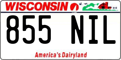 WI license plate 855NIL