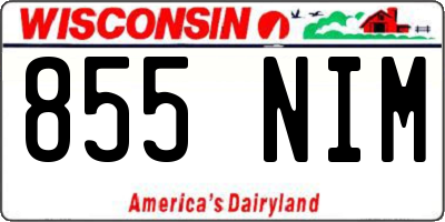 WI license plate 855NIM