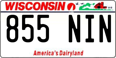 WI license plate 855NIN