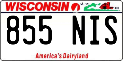WI license plate 855NIS