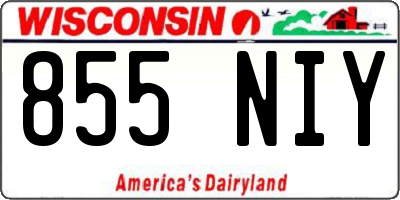 WI license plate 855NIY
