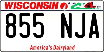 WI license plate 855NJA