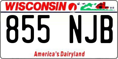 WI license plate 855NJB
